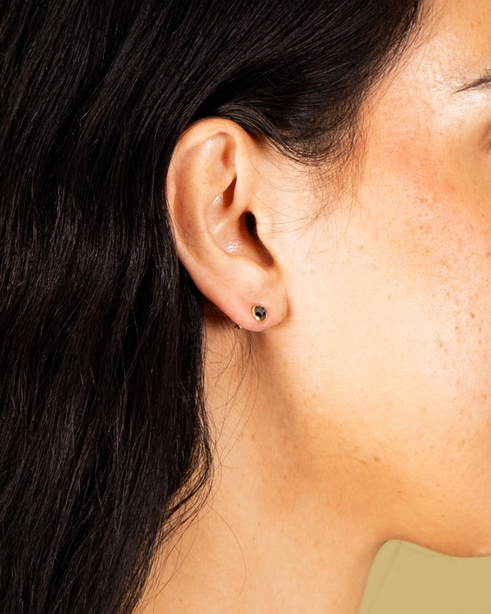 Sanctum Orb Earrings (Small) - Black Diamond