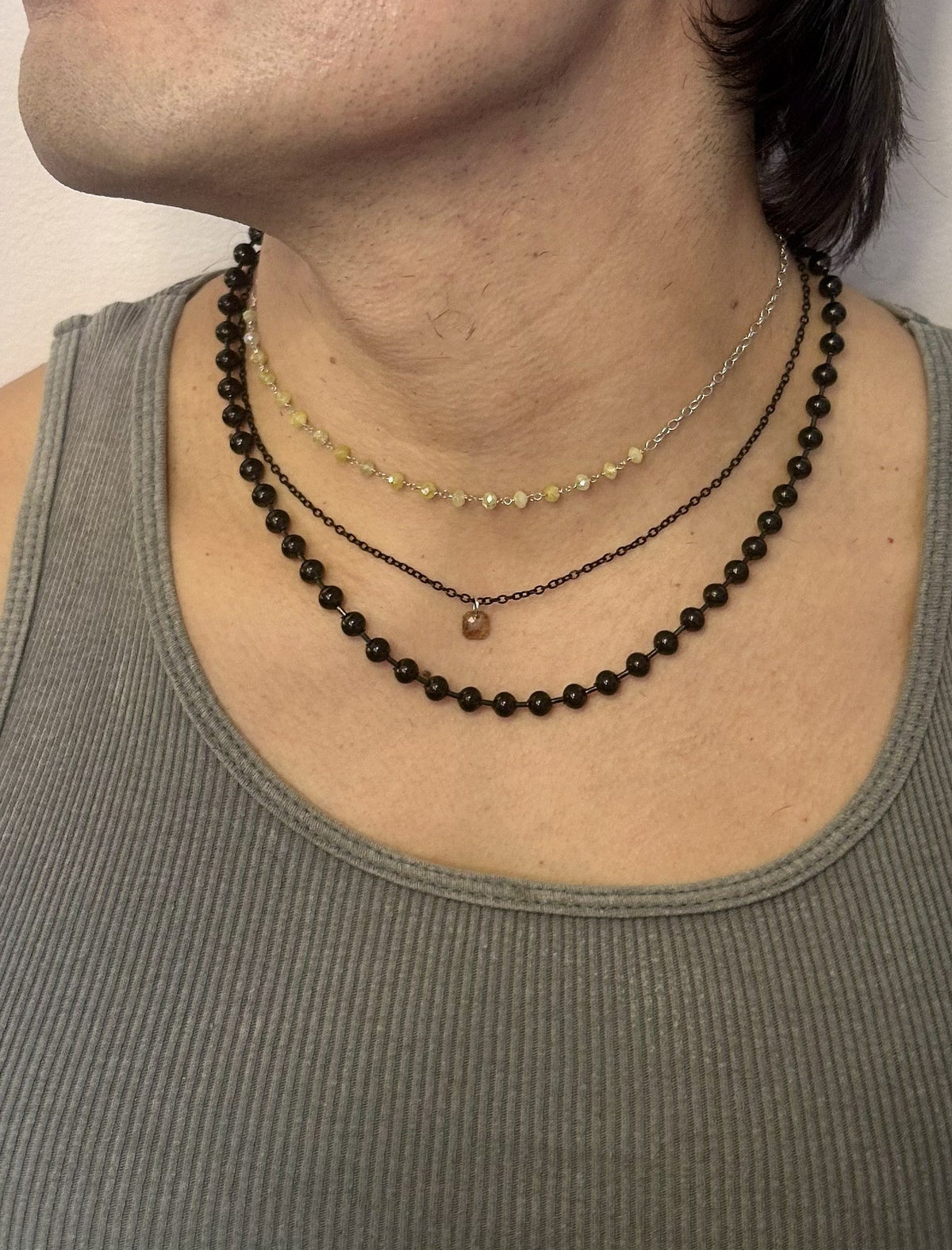 N A K E D Diamond Pendants in 14K - Rustic