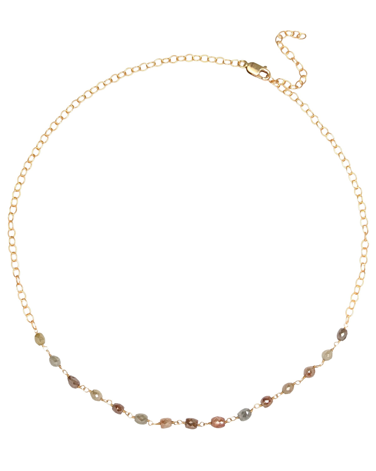 Trace Multicolor Diamond Rosary Choker