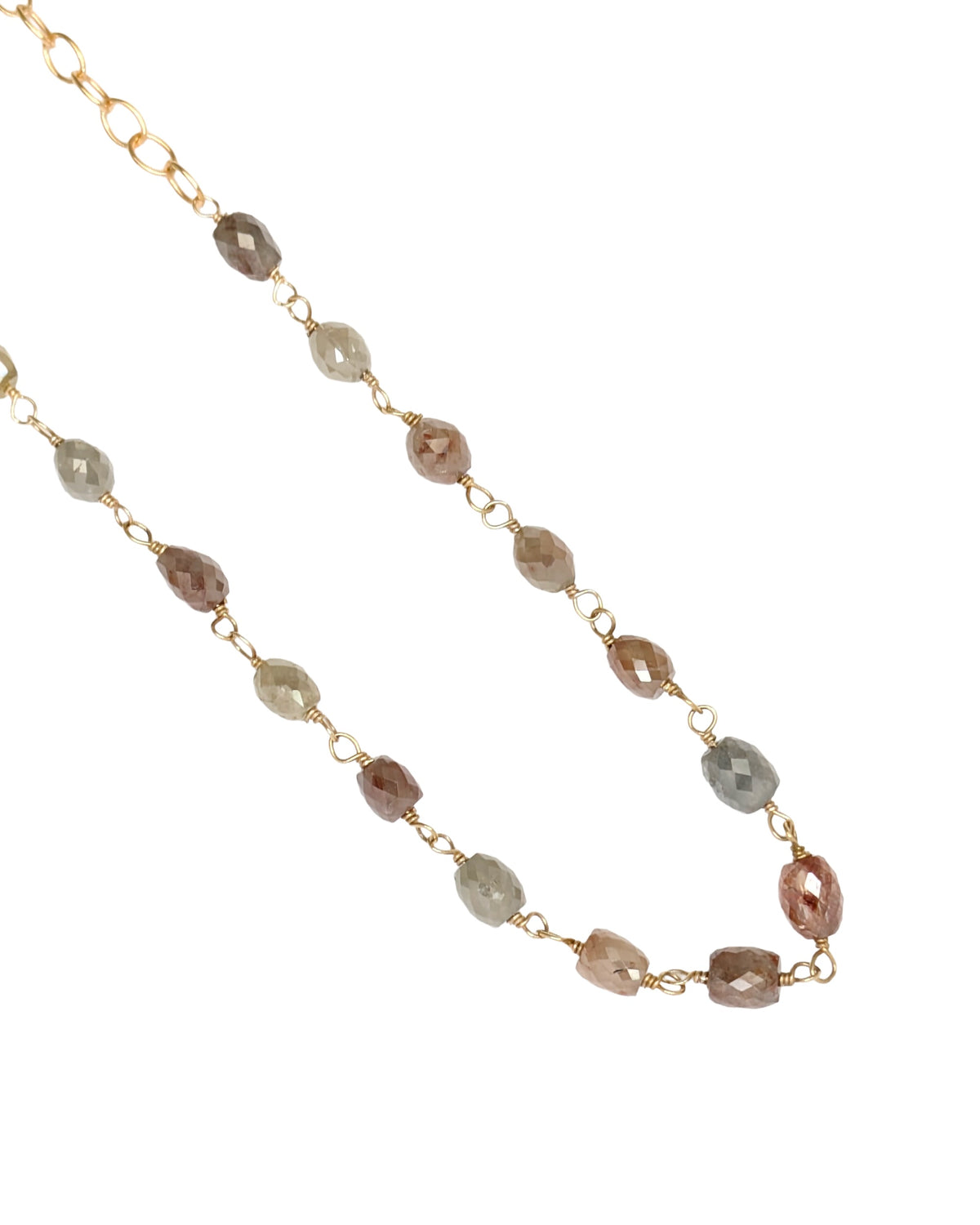 Trace Multicolor Diamond Rosary Choker