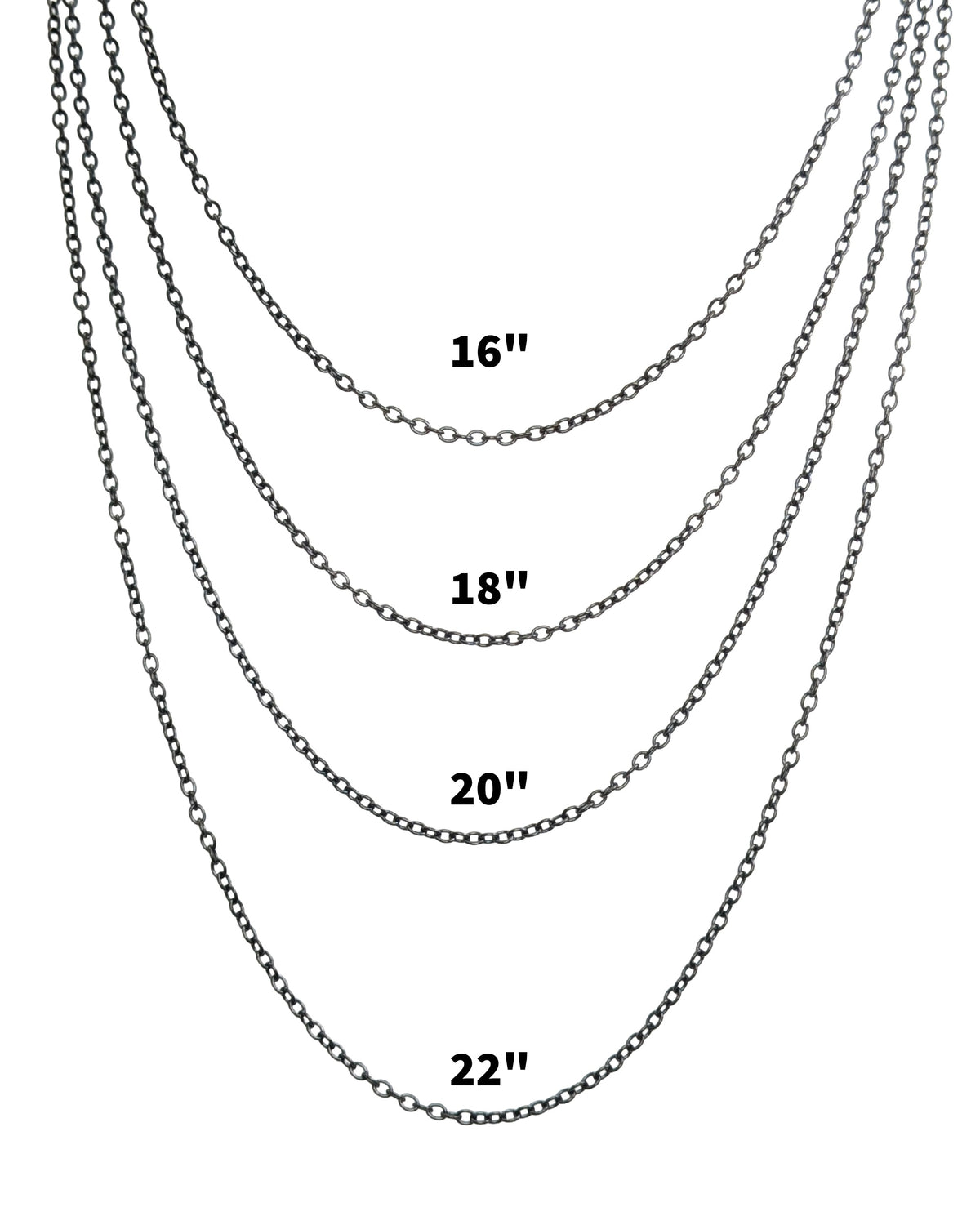 Foundations Black Steel Cable Chain