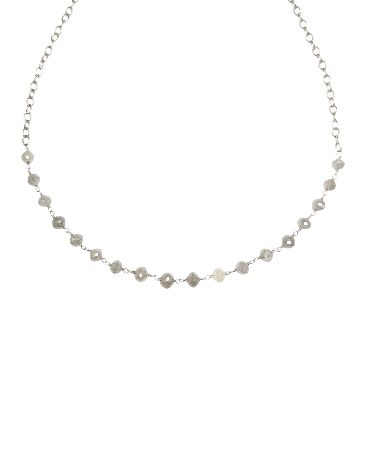 Trace Grey Diamond Rosary Choker