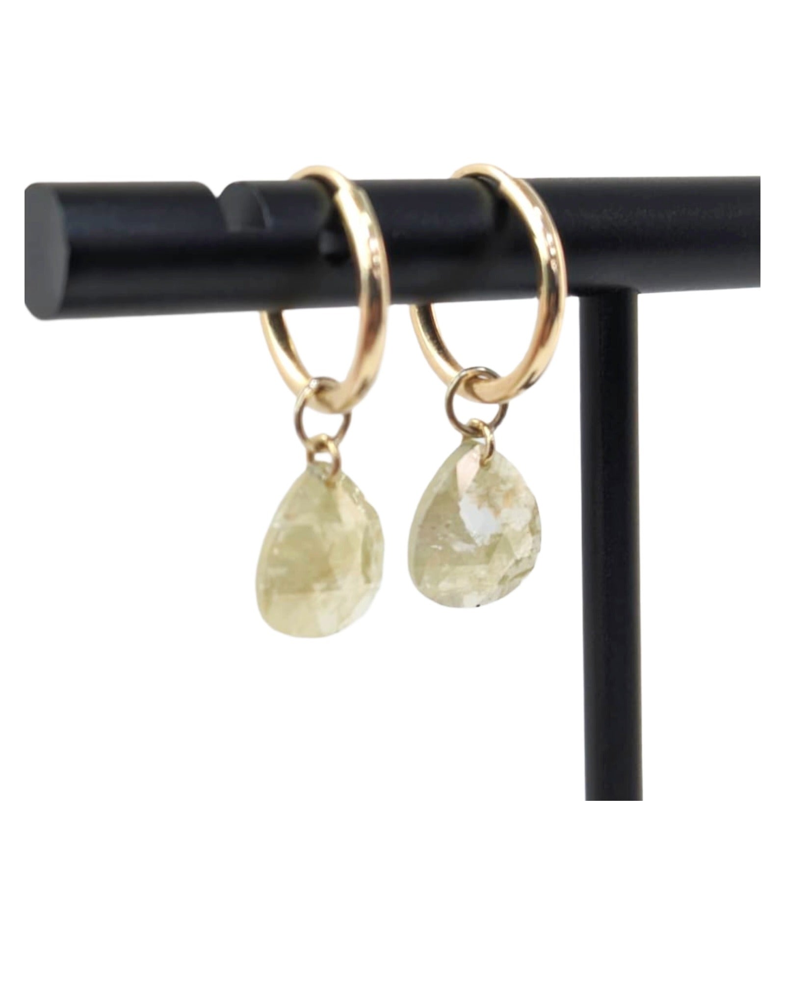 N A K E D Diamond Earrings in 14K - Rustic