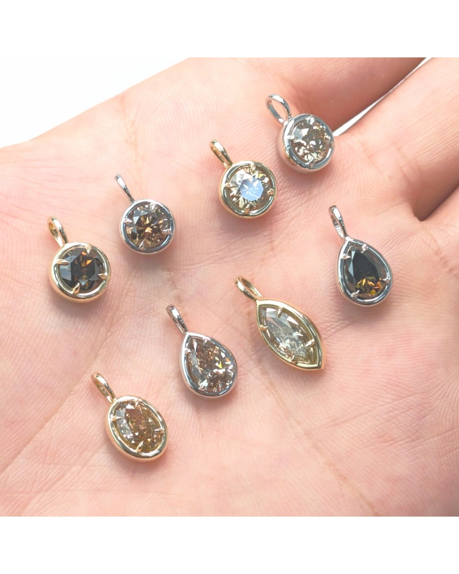 1.00ct Brown Diamond Solstice Pendants