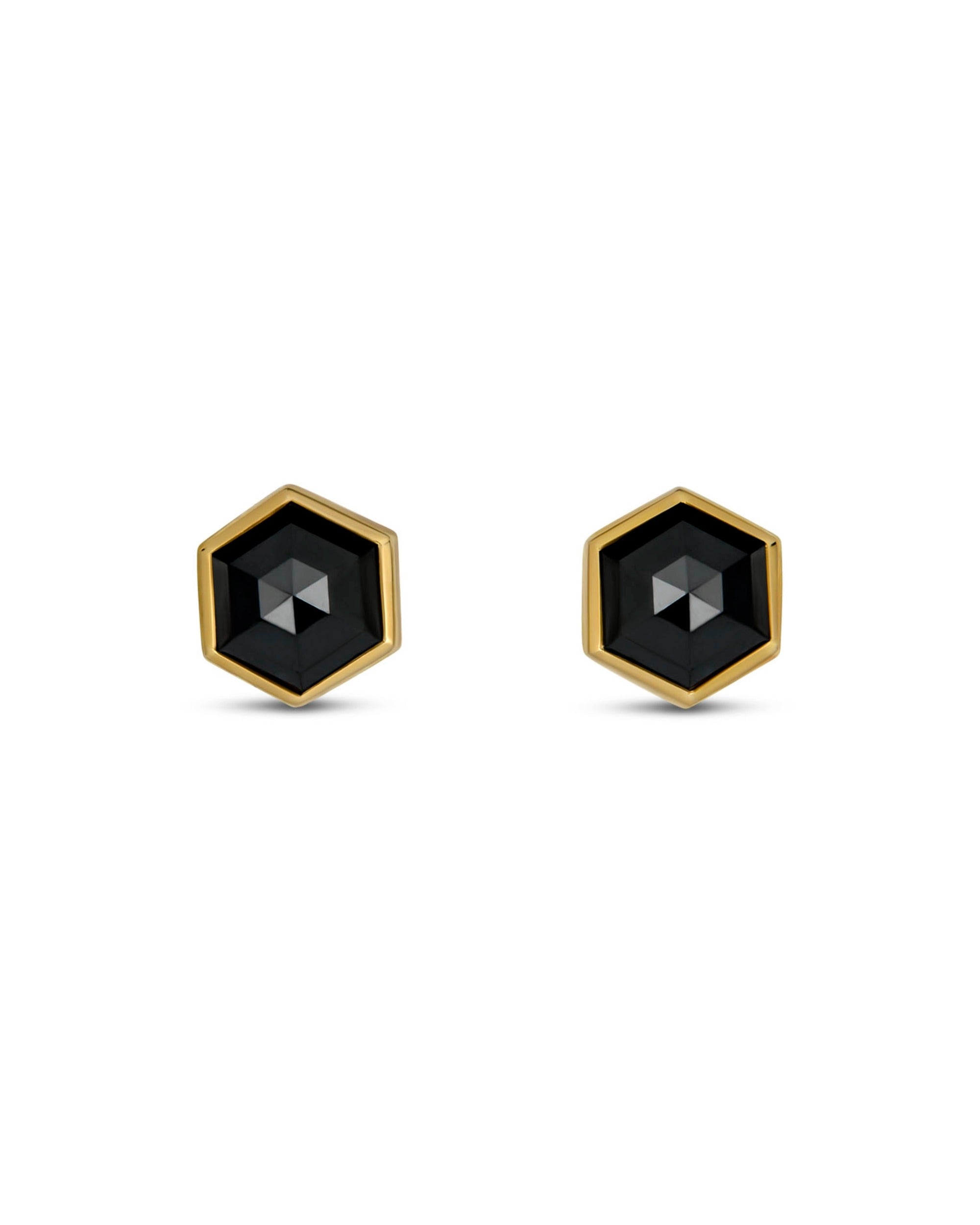 Sanctum Hexa Earrings - Black Diamond
