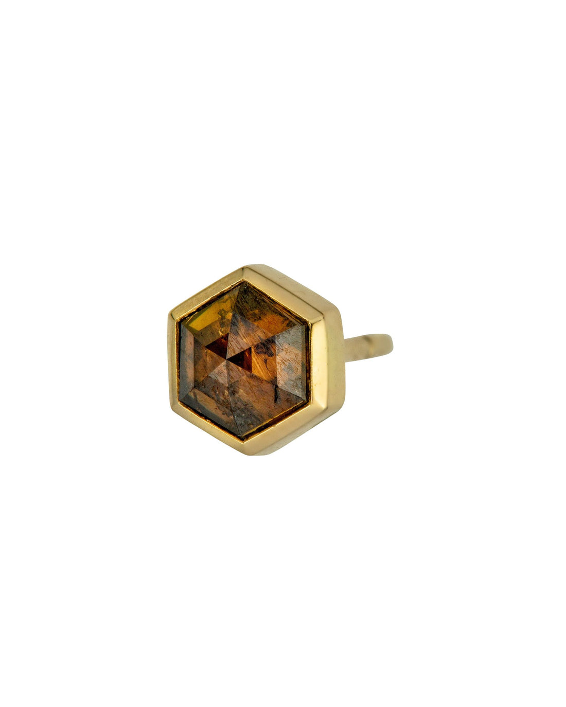 One and Only Sanctum Hexa Earring - Brown Diamond