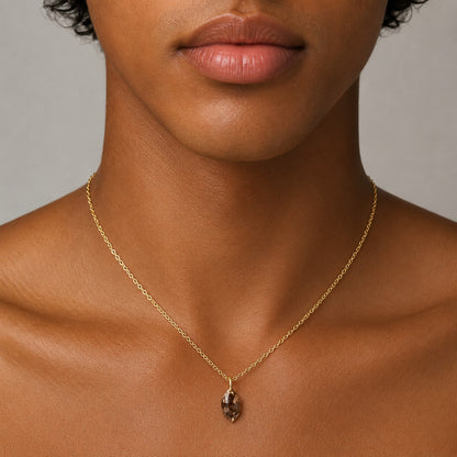 N A K E D Diamond Pendants in 14K - Black/Rustic/Salt &amp; Pepper