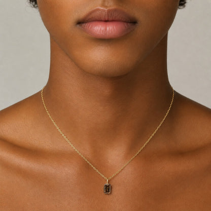 N A K E D Diamond Pendants in 14K - Transparent