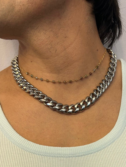Trace Multicolor Diamond Rosary Choker