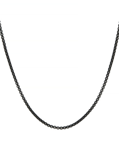 Foundations Black Steel Box Chain