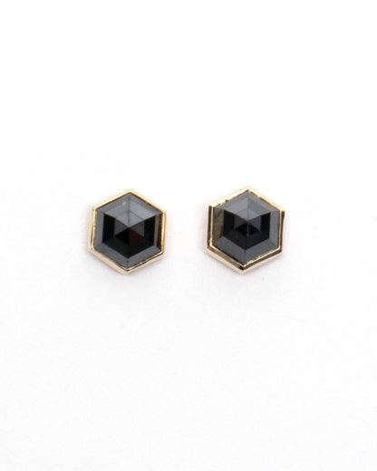 Sanctum Hexa Earrings - Black Diamond