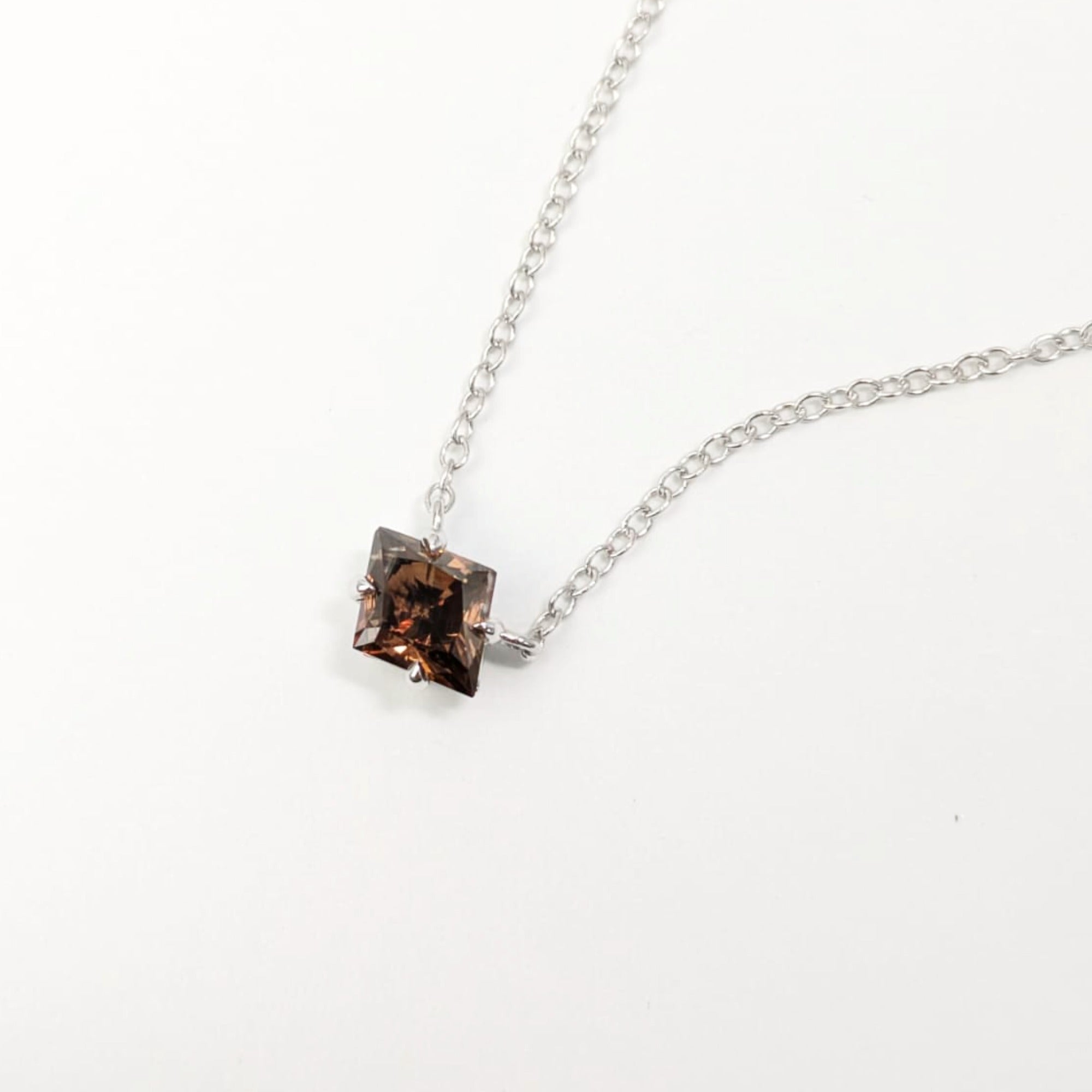 Polaris Fancy Shape Brown Diamond Choker Necklaces in 14K