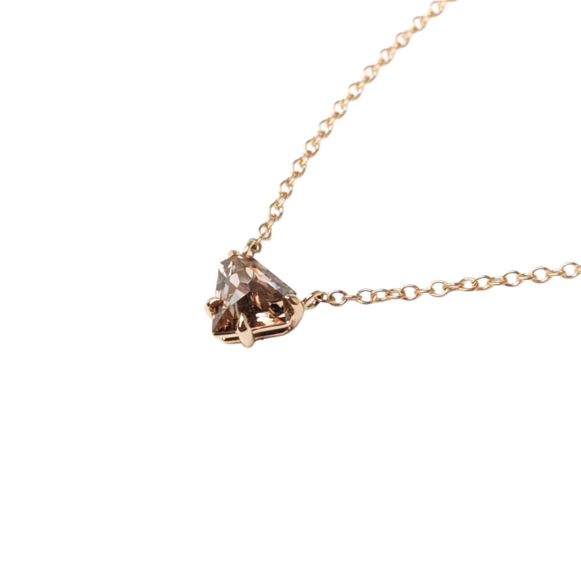 Polaris Fancy Shape Brown Diamond Choker Necklaces in 14K