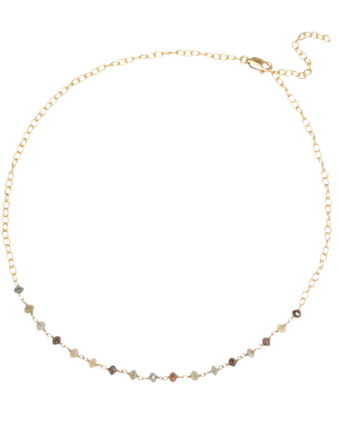 Trace Multicolor Diamond Rosary Choker