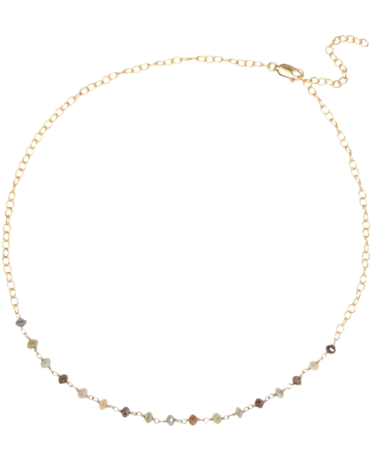 Trace Multicolor Diamond Rosary Choker