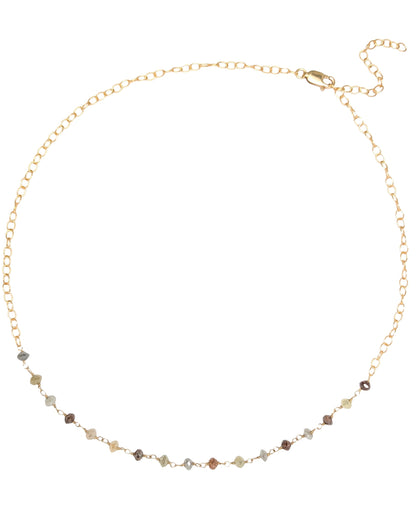 Trace Multicolor Diamond Rosary Choker