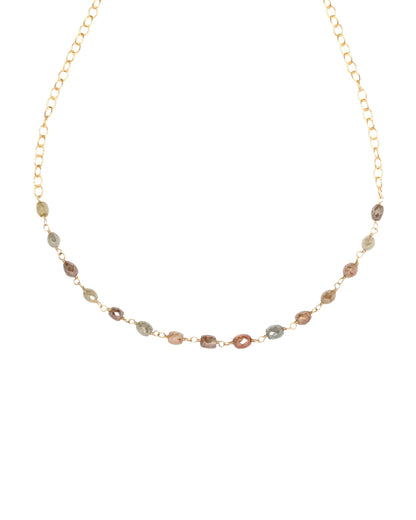 Trace Multicolor Diamond Rosary Choker