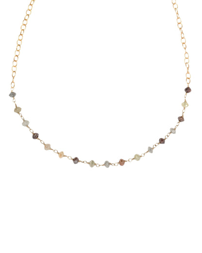 Trace Multicolor Diamond Rosary Choker