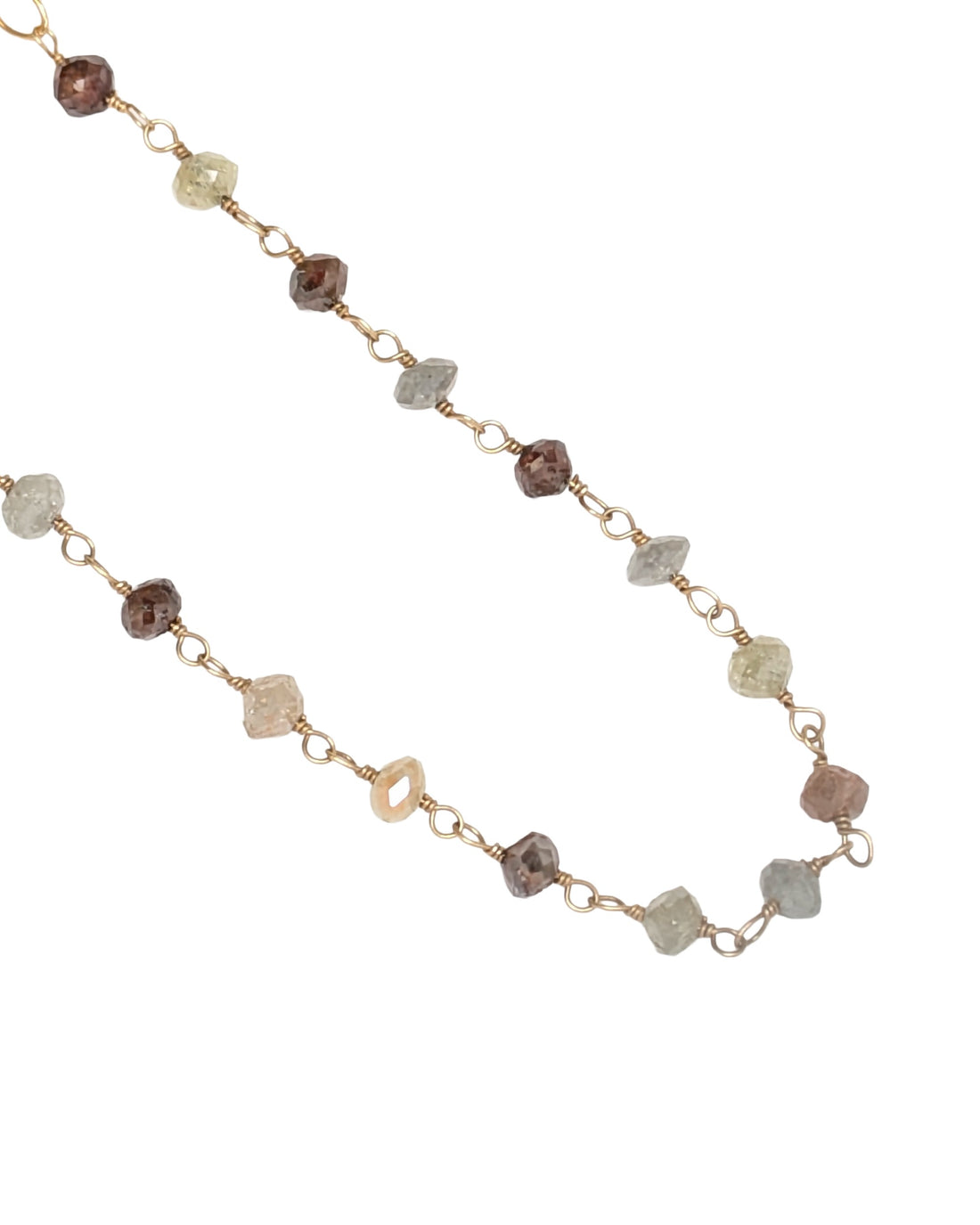 Trace Multicolor Diamond Rosary Choker