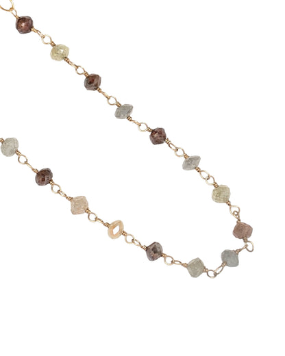 Trace Multicolor Diamond Rosary Choker