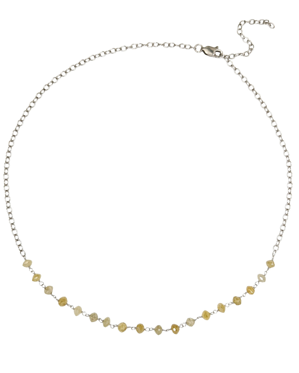 Trace Yellow Diamond Rosary Choker