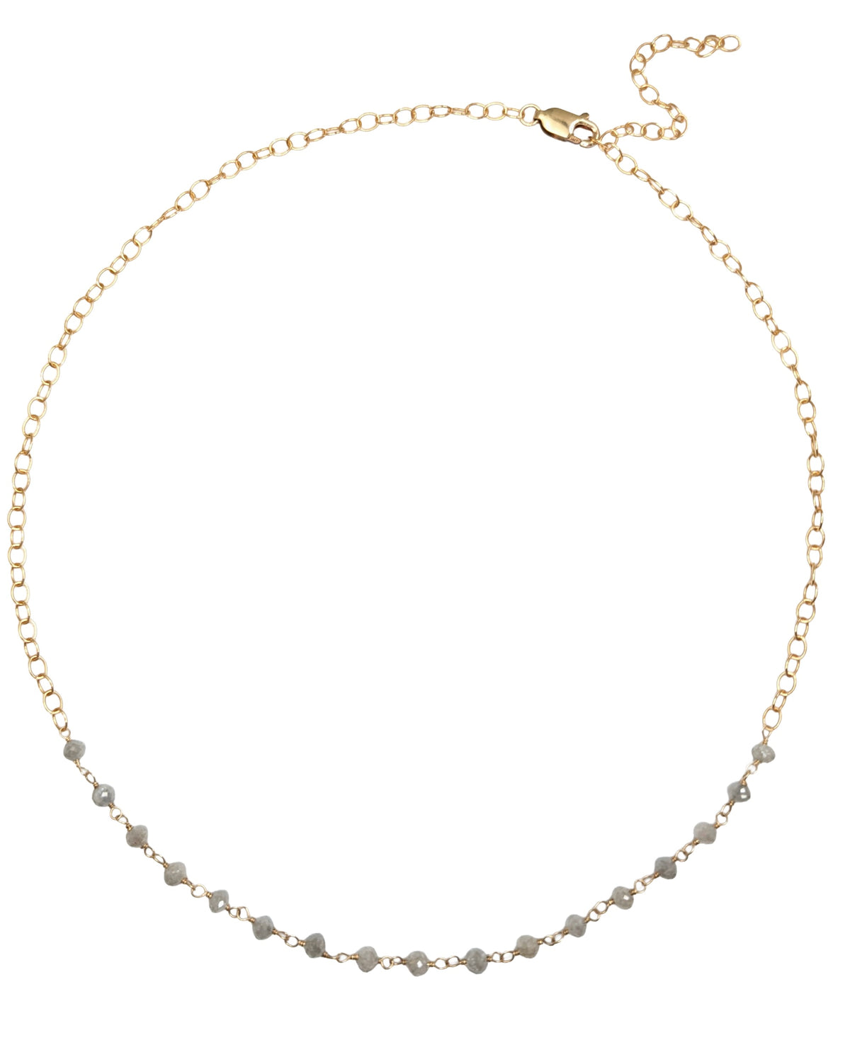 Trace Grey Diamond Rosary Choker
