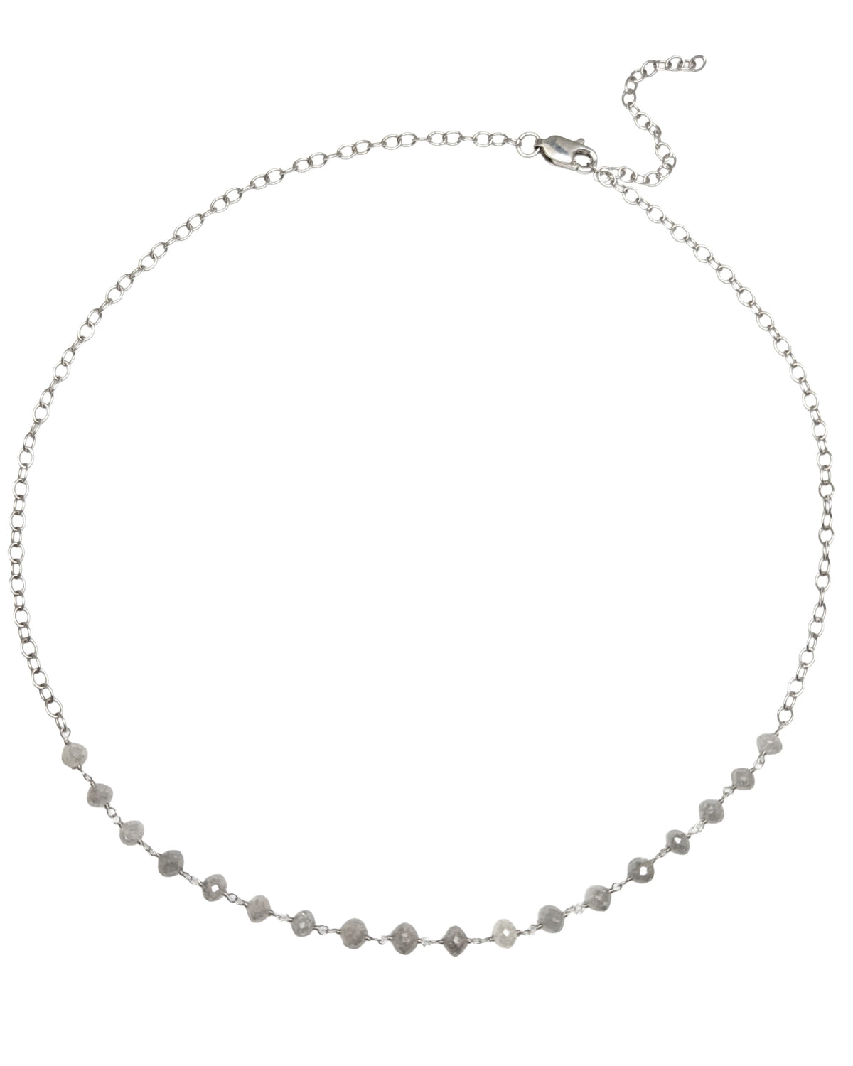 Trace Grey Diamond Rosary Choker