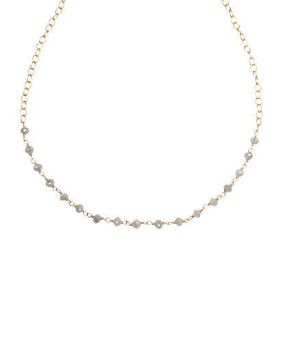 Trace Grey Diamond Rosary Choker