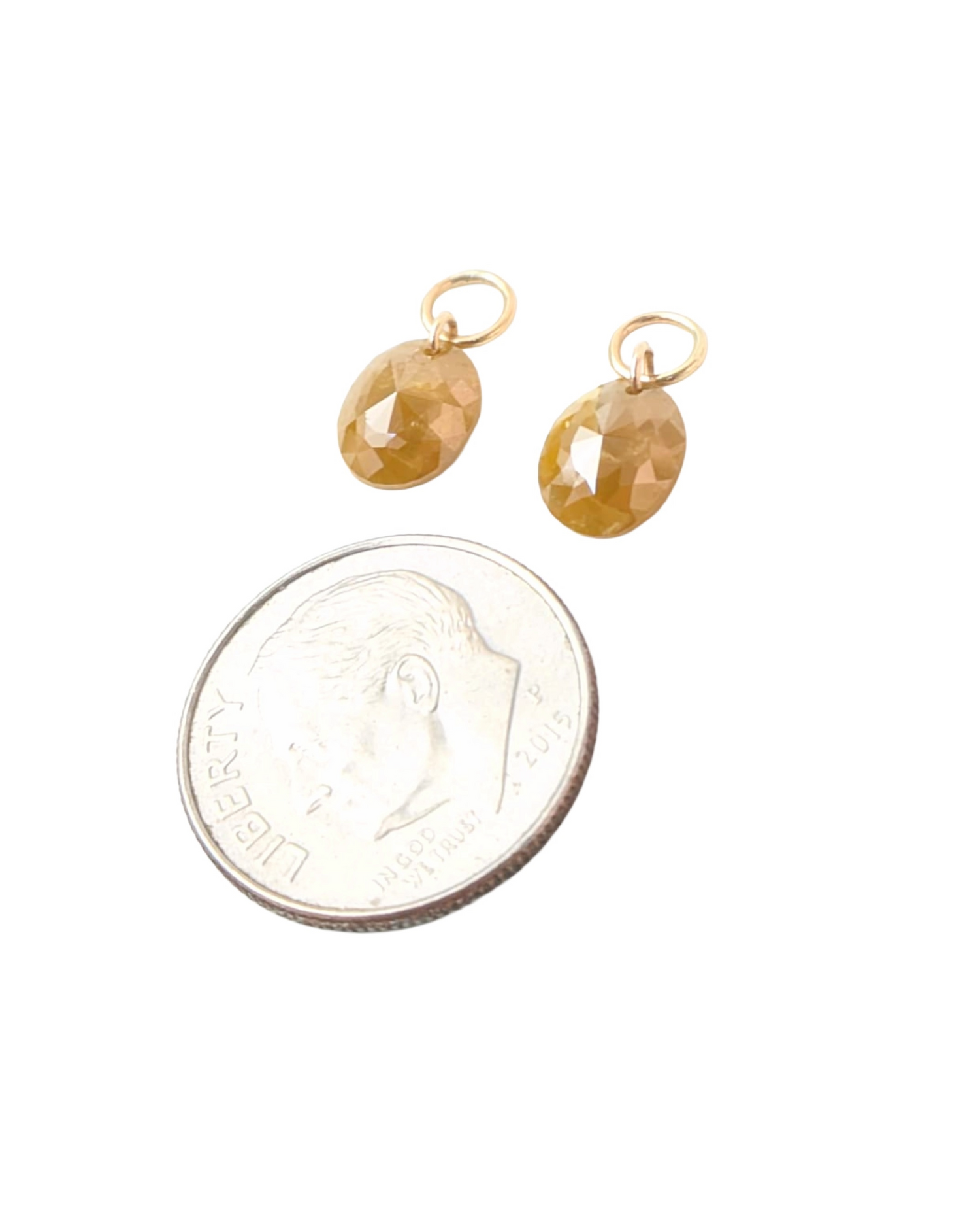 N A K E D Diamond Earrings in 14K - Rustic