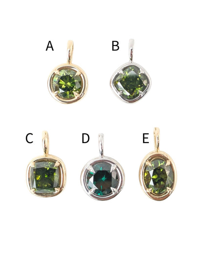 1.00ct Green Diamond Solstice Pendants