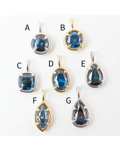 1.00ct Blue Diamond Solstice Pendants