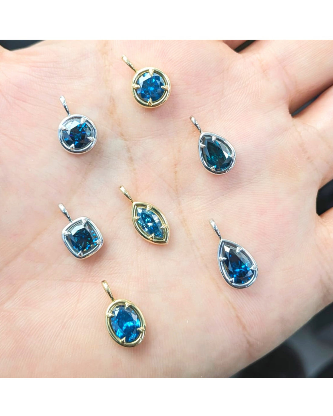 1.00ct Blue Diamond Solstice Pendants