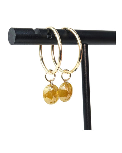N A K E D Diamond Earrings in 14K - Rustic