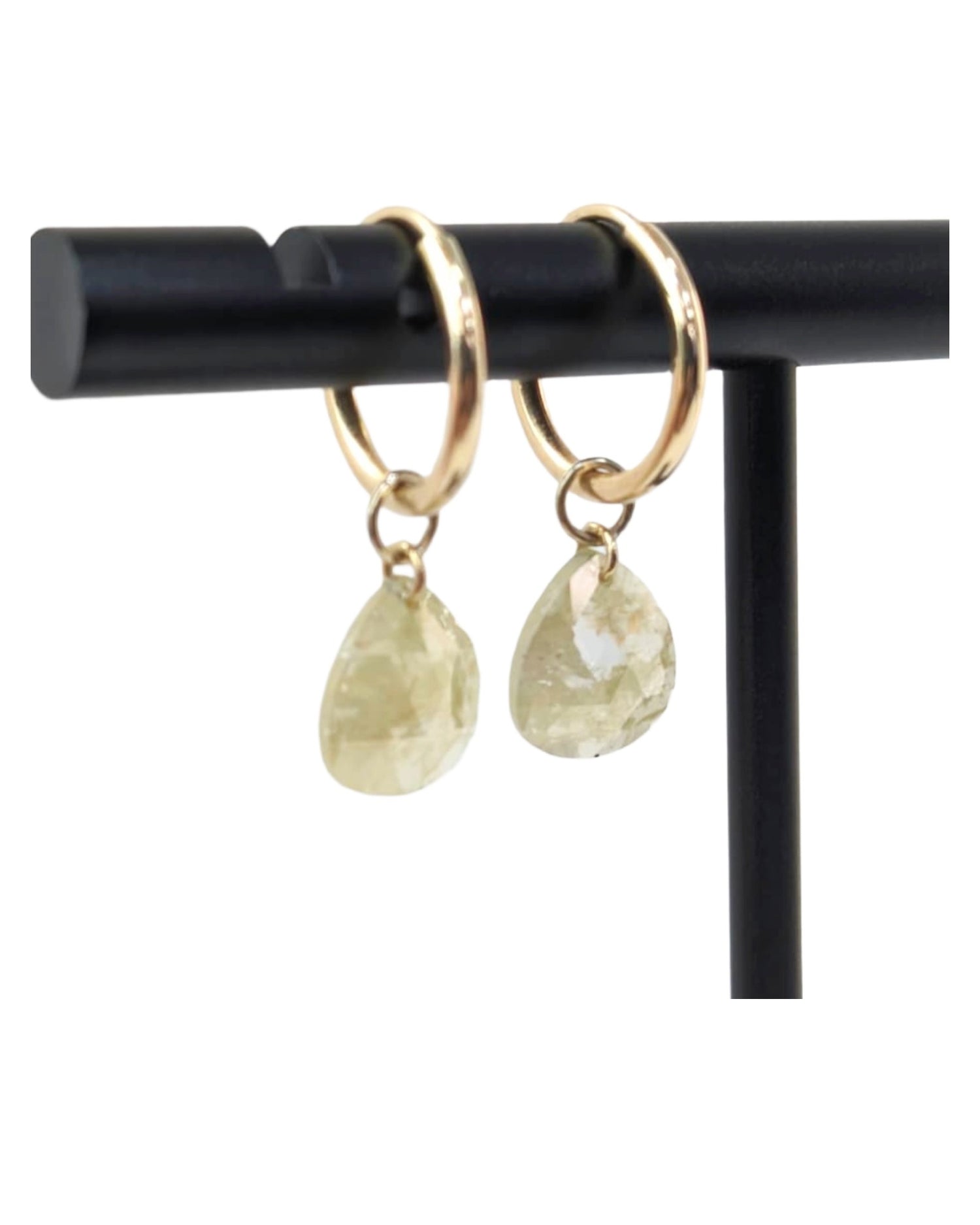 N A K E D Diamond Earrings in 14K - Rustic