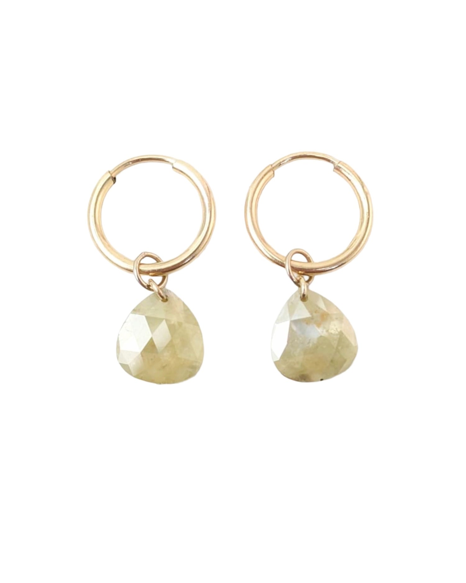 N A K E D Diamond Earrings in 14K - Rustic