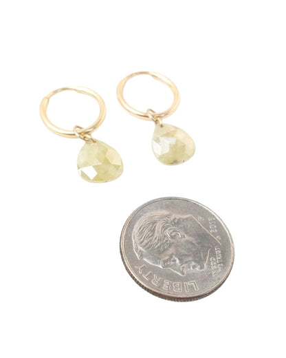 N A K E D Diamond Earrings in 14K - Rustic
