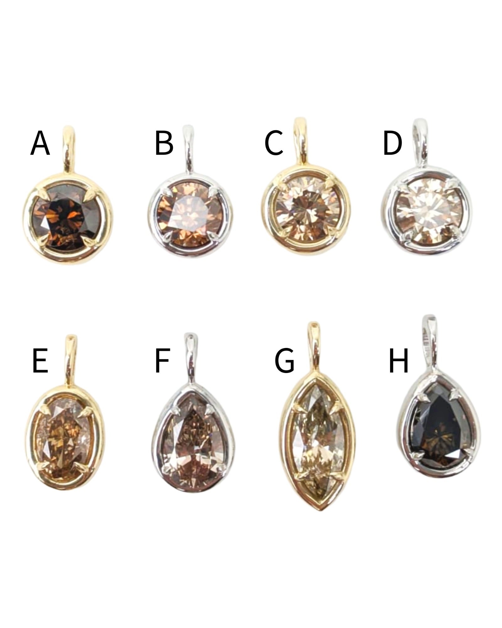 1.00ct Brown Diamond Solstice Pendants