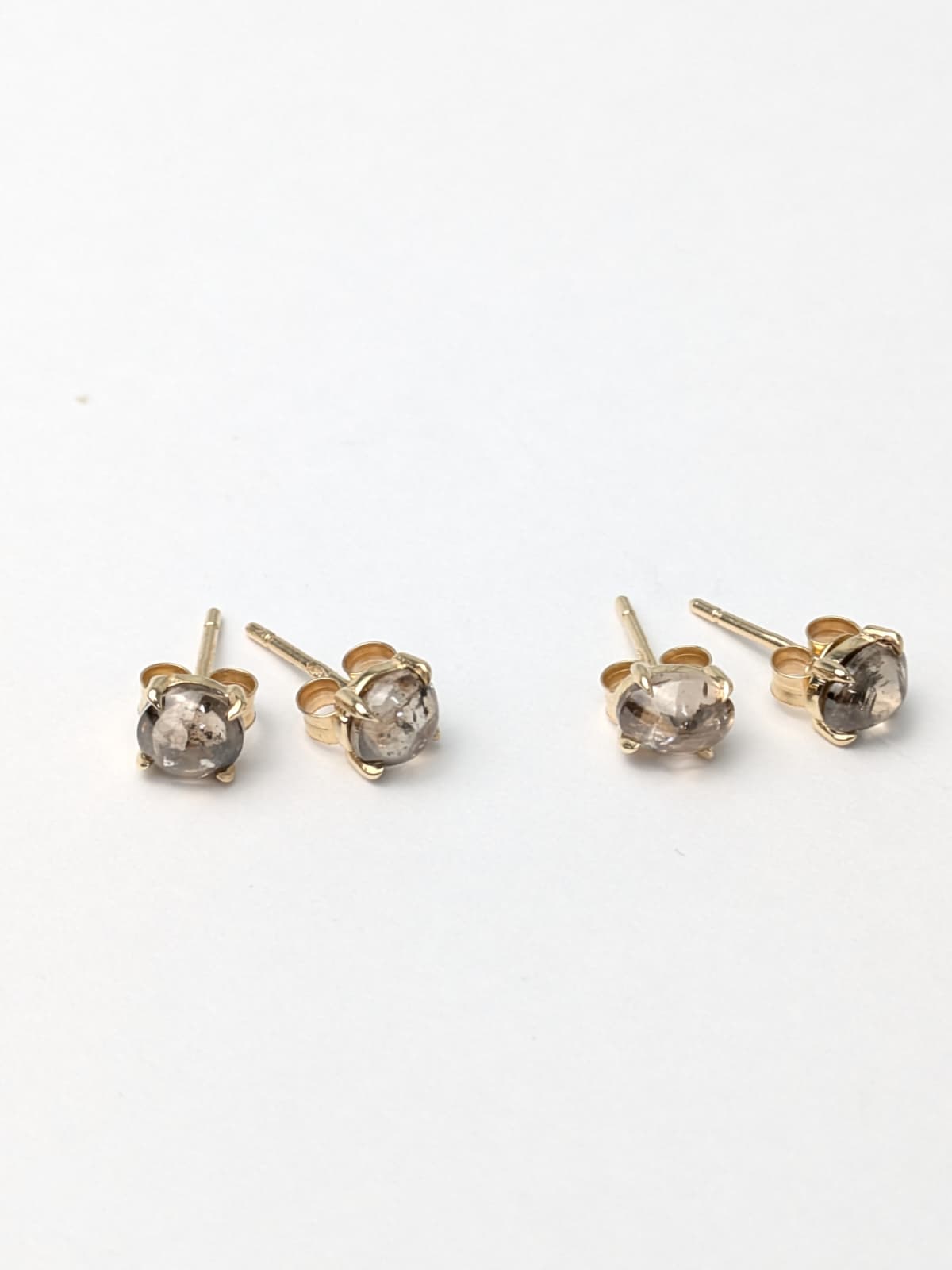 Polaris Brown Diamond Cab Studs in 14K