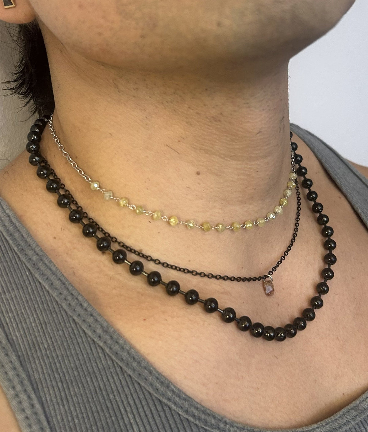 Trace Yellow Diamond Rosary Choker