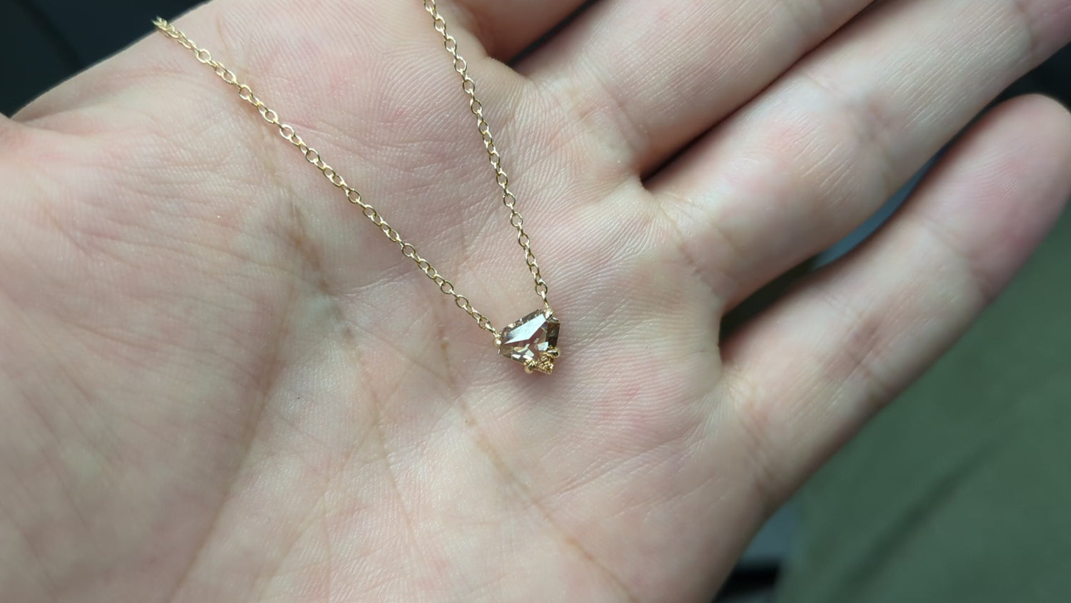 Polaris Fancy Shape Brown Diamond Choker Necklaces in 14K