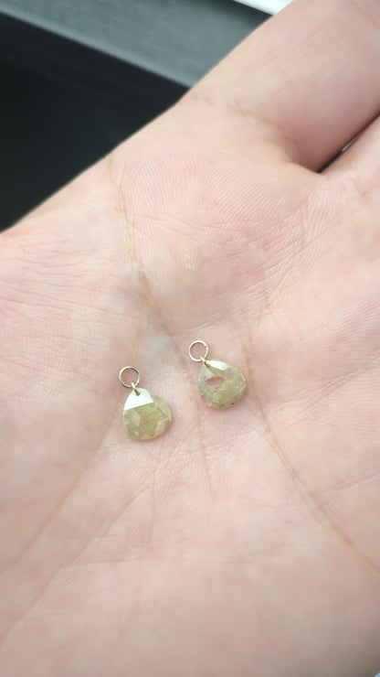 N A K E D Diamond Earrings in 14K - Rustic