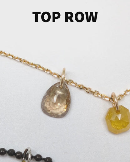 N A K E D Diamond Pendants in 14K - Rustic