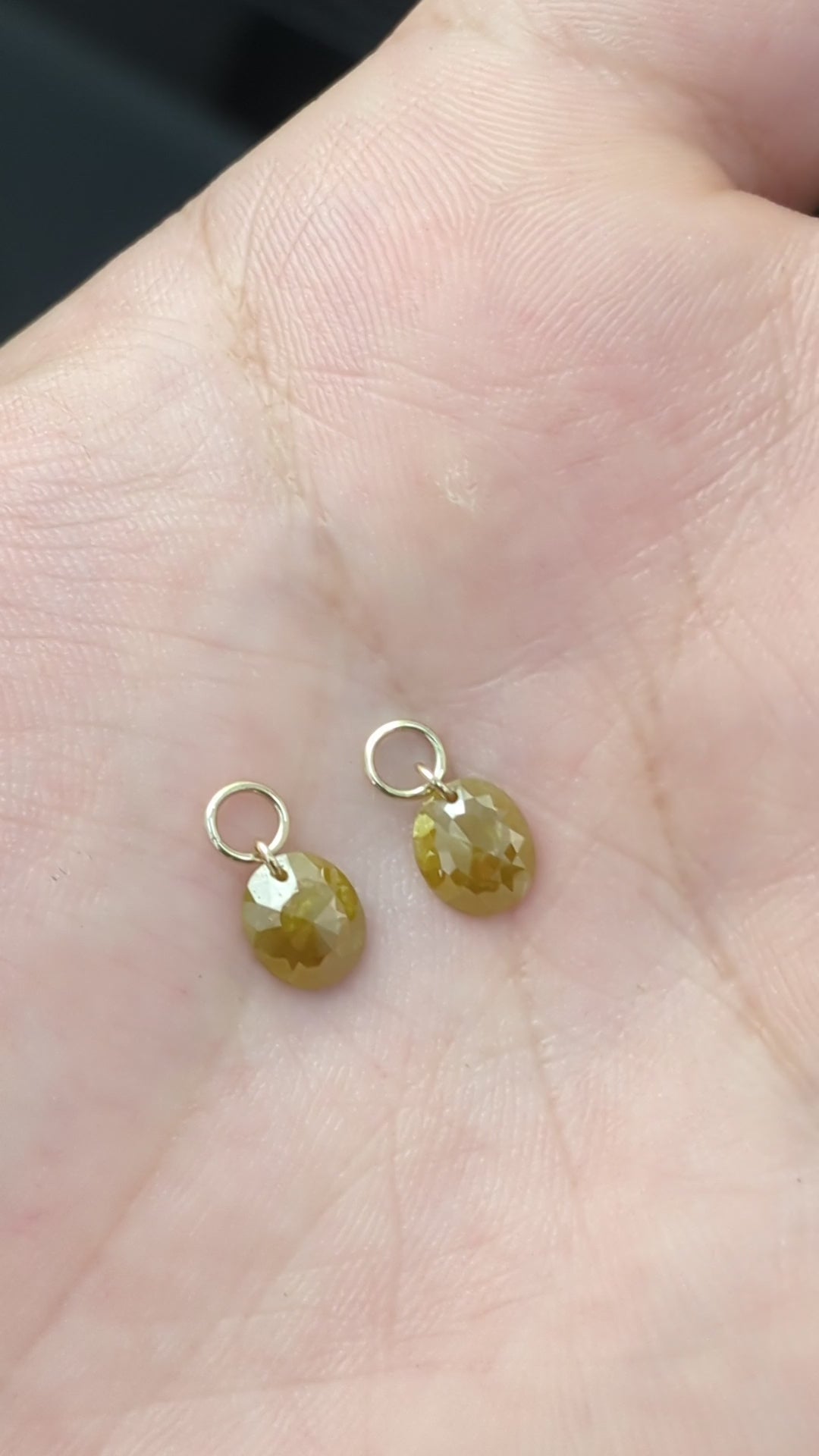N A K E D Diamond Earrings in 14K - Rustic