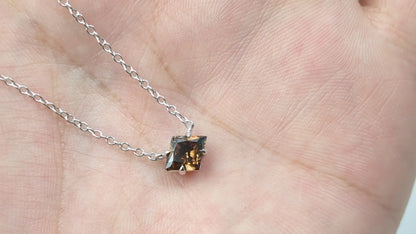 Polaris Fancy Shape Brown Diamond Choker Necklaces in 14K